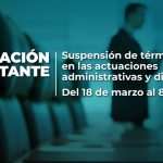 Supersociedades suspende términos en actuaciones administrativas y disciplinarias.