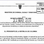 Decreto No 691.- Se adiciona el Decreto 1077, en lo relacionado con la adopción de disposiciones transitorias en materia de licencias urbanísticas.