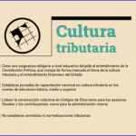 Propuesta No 9. Cultura tributaria: