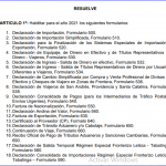 Por la cual se habilitan los formularios y formatos para el cumplimiento de las obligaciones aduaneras y cambiarias correspondientes al año 2021.