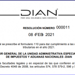 Se prescribe el formulario 110 para dar cumplimiento a las obligaciones tributarias en el año 2021.