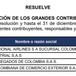 Por medio de la cual se califican algunos contribuyentes, responsables o agentes de retención como grandes contribuyentes.