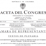 EXTRA: TEXTO DEFINITIVO PLENARIA CÁMARA AL PROYECTO DE LEY NÚMERO 118 DE 2022 CÁMARA – 131 DE 2022 SENADO.